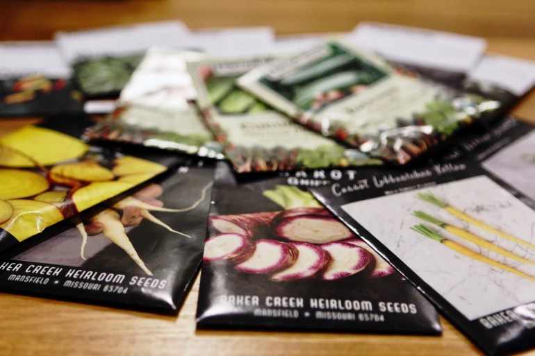 Organic heirloom seeds for gardening