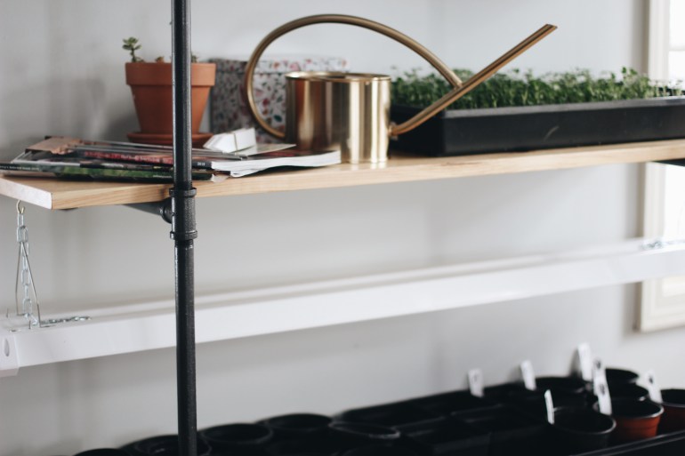 DIY Black Pipe Shelf