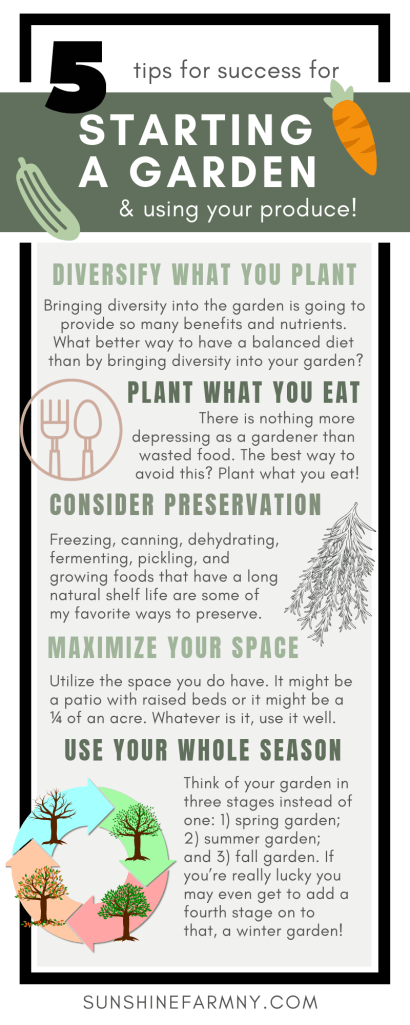 5 Tips for Starting a Garden Infographic