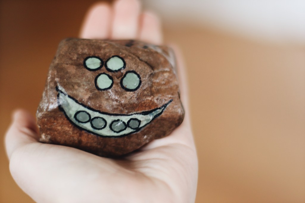 DIY painted rock garden markers